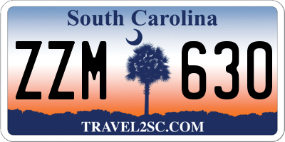 SC license plate ZZM630