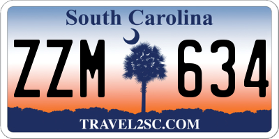 SC license plate ZZM634