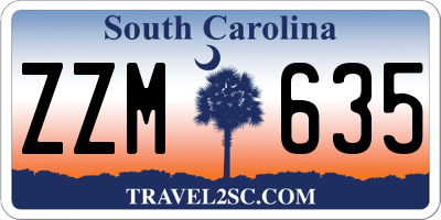 SC license plate ZZM635