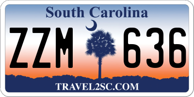 SC license plate ZZM636