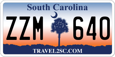 SC license plate ZZM640