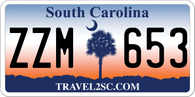 SC license plate ZZM653