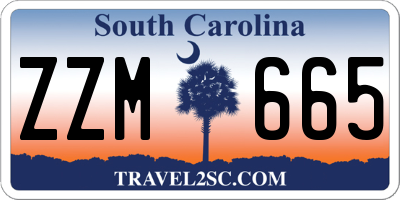 SC license plate ZZM665