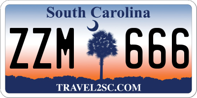 SC license plate ZZM666