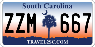 SC license plate ZZM667