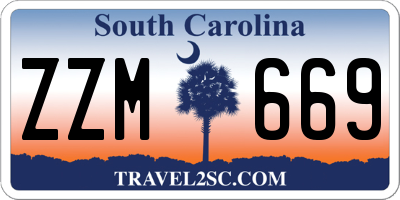 SC license plate ZZM669