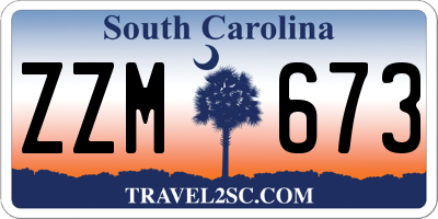 SC license plate ZZM673