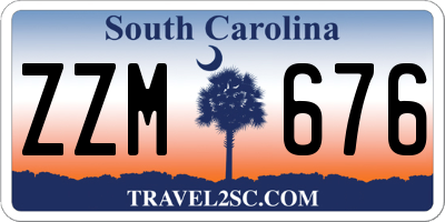 SC license plate ZZM676