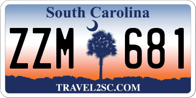 SC license plate ZZM681