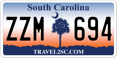 SC license plate ZZM694