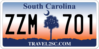 SC license plate ZZM701