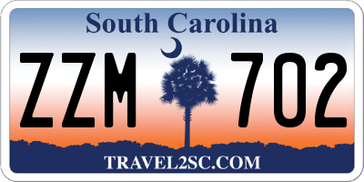 SC license plate ZZM702