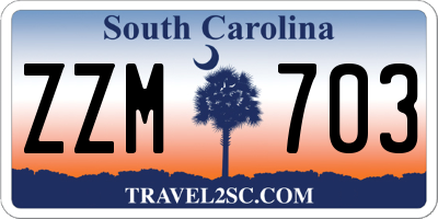 SC license plate ZZM703