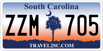 SC license plate ZZM705