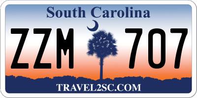 SC license plate ZZM707