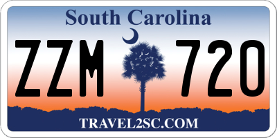 SC license plate ZZM720
