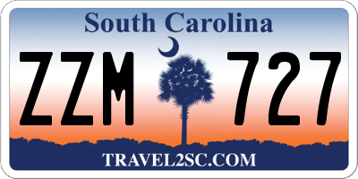 SC license plate ZZM727