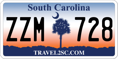 SC license plate ZZM728