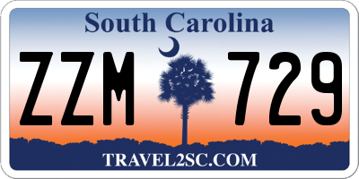 SC license plate ZZM729