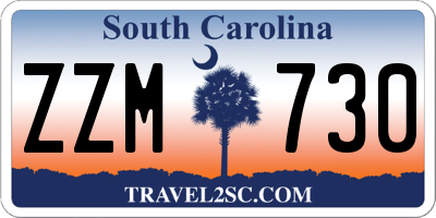 SC license plate ZZM730