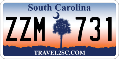 SC license plate ZZM731