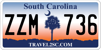 SC license plate ZZM736