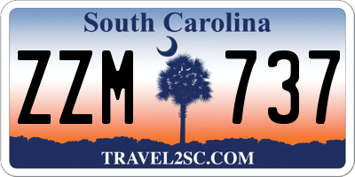 SC license plate ZZM737