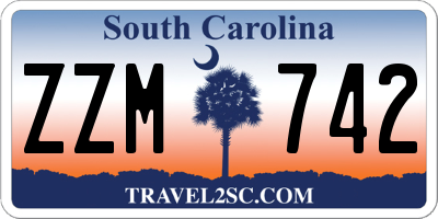 SC license plate ZZM742