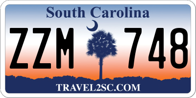 SC license plate ZZM748