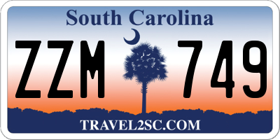 SC license plate ZZM749