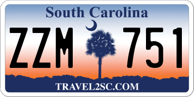 SC license plate ZZM751