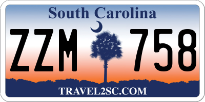 SC license plate ZZM758