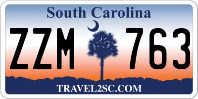 SC license plate ZZM763