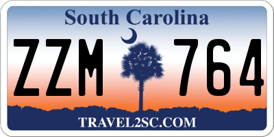 SC license plate ZZM764