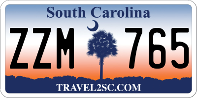 SC license plate ZZM765