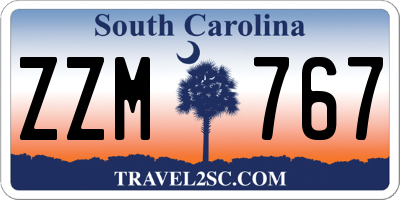 SC license plate ZZM767