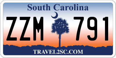 SC license plate ZZM791