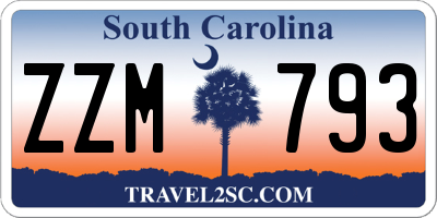 SC license plate ZZM793