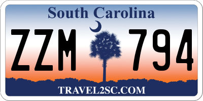 SC license plate ZZM794