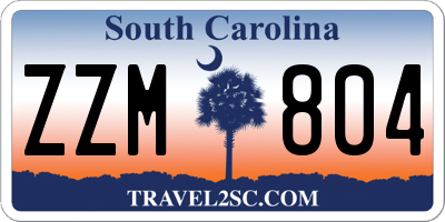 SC license plate ZZM804