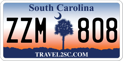 SC license plate ZZM808
