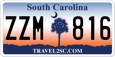 SC license plate ZZM816