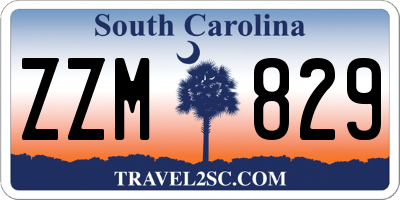 SC license plate ZZM829