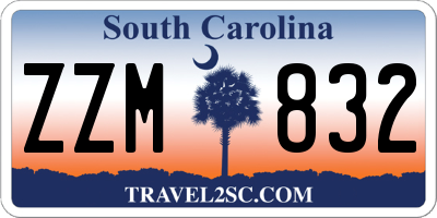 SC license plate ZZM832