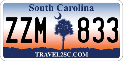 SC license plate ZZM833