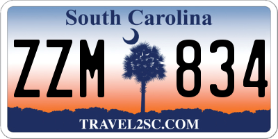SC license plate ZZM834