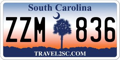 SC license plate ZZM836