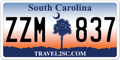 SC license plate ZZM837