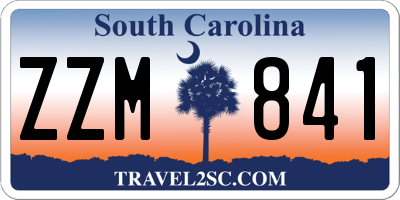 SC license plate ZZM841