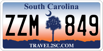 SC license plate ZZM849
